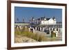 Germany, Western Pomerania, Island Usedom, Seaside Resort Ahlbeck, Pier, Beach Chairs-Chris Seba-Framed Photographic Print