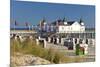 Germany, Western Pomerania, Island Usedom, Seaside Resort Ahlbeck, Pier, Beach Chairs-Chris Seba-Mounted Photographic Print