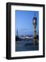 Germany, Western Pomerania, Island Usedom, Seaside Resort Ahlbeck, Pier, Column Clock, Evening-Chris Seba-Framed Photographic Print