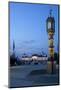 Germany, Western Pomerania, Island Usedom, Seaside Resort Ahlbeck, Pier, Column Clock, Evening-Chris Seba-Mounted Photographic Print