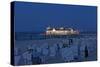 Germany, Western Pomerania, Island Usedom, Seaside Resort Ahlbeck, Pier, Evening-Chris Seba-Stretched Canvas