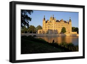 Germany, Western Pomerania, Schwerin Palace, Evening Sun, Fisher-Chris Seba-Framed Photographic Print