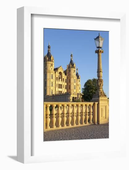 Germany, Western Pomerania, Schwerin Palace, Evening Sun-Chris Seba-Framed Photographic Print