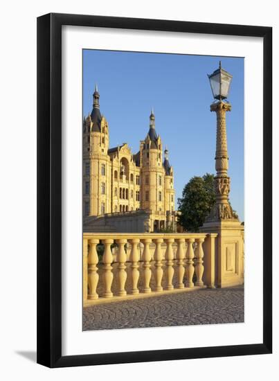 Germany, Western Pomerania, Schwerin Palace, Evening Sun-Chris Seba-Framed Premium Photographic Print