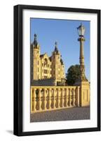 Germany, Western Pomerania, Schwerin Palace, Evening Sun-Chris Seba-Framed Photographic Print