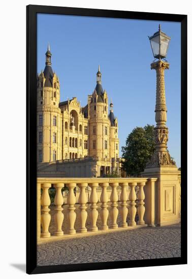 Germany, Western Pomerania, Schwerin Palace, Evening Sun-Chris Seba-Framed Photographic Print