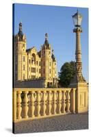 Germany, Western Pomerania, Schwerin Palace, Evening Sun-Chris Seba-Stretched Canvas
