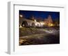 Germany, Wetzlar, Night Lighting, Lahn Wehr-K. Schlierbach-Framed Photographic Print