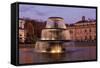 Germany, Wiesbaden, Health Resort House, Well, Dusk-Catharina Lux-Framed Stretched Canvas