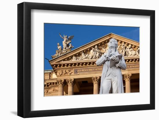 Germany, Wiesbaden, Hessian State Theatre, Schiller Monument-Catharina Lux-Framed Photographic Print