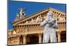 Germany, Wiesbaden, Hessian State Theatre, Schiller Monument-Catharina Lux-Mounted Photographic Print