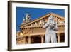 Germany, Wiesbaden, Hessian State Theatre, Schiller Monument-Catharina Lux-Framed Photographic Print
