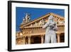 Germany, Wiesbaden, Hessian State Theatre, Schiller Monument-Catharina Lux-Framed Photographic Print