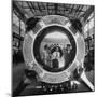 Germaqn Scientist Wernher Von Braun Examining a Jet Engine-null-Mounted Photographic Print