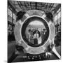 Germaqn Scientist Wernher Von Braun Examining a Jet Engine-null-Mounted Photographic Print