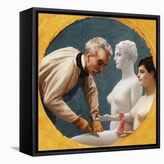 Gerome and Tanagra-Jean Leon Gerome-Framed Stretched Canvas