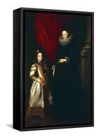 Geronima Brignole Sale with Her Daughter, 1627-Sir Anthony Van Dyck-Framed Stretched Canvas