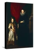 Geronima Brignole Sale with Her Daughter, 1627-Sir Anthony Van Dyck-Stretched Canvas