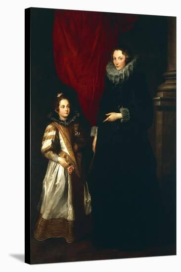 Geronima Brignole Sale with Her Daughter, 1627-Sir Anthony Van Dyck-Stretched Canvas