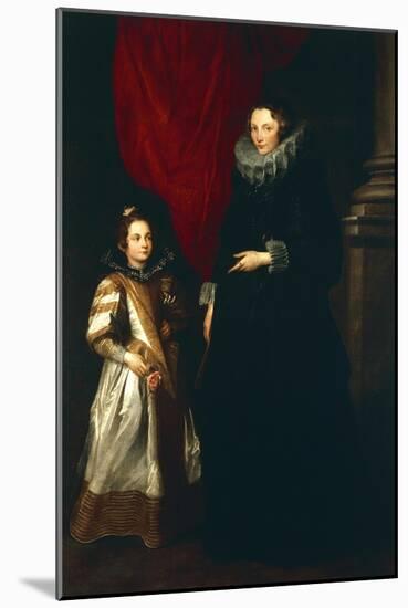 Geronima Brignole Sale with Her Daughter, 1627-Sir Anthony Van Dyck-Mounted Giclee Print