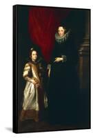 Geronima Brignole Sale with Her Daughter, 1627-Sir Anthony Van Dyck-Framed Stretched Canvas