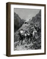 Geronimo and His Band Returning from a Raid into Mexico-Frederic Remington-Framed Giclee Print