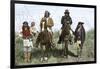 Geronimo and Natchez on Horseback during the Apache Wars, c.1886-null-Framed Giclee Print