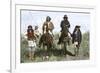 Geronimo and Natchez on Horseback during the Apache Wars, c.1886-null-Framed Giclee Print