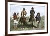 Geronimo and Natchez on Horseback during the Apache Wars, c.1886-null-Framed Giclee Print