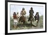 Geronimo and Natchez on Horseback during the Apache Wars, c.1886-null-Framed Giclee Print