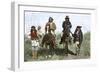 Geronimo and Natchez on Horseback during the Apache Wars, c.1886-null-Framed Giclee Print