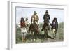 Geronimo and Natchez on Horseback during the Apache Wars, c.1886-null-Framed Giclee Print