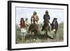 Geronimo and Natchez on Horseback during the Apache Wars, c.1886-null-Framed Giclee Print