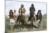 Geronimo and Natchez on Horseback during the Apache Wars, c.1886-null-Mounted Giclee Print