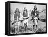 Geronimo and Three of His Apache Warriors, 1886-null-Framed Stretched Canvas