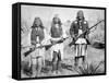 Geronimo and Three of His Apache Warriors, 1886-null-Framed Stretched Canvas