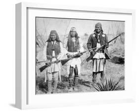 Geronimo and Three of His Apache Warriors, 1886-null-Framed Photographic Print