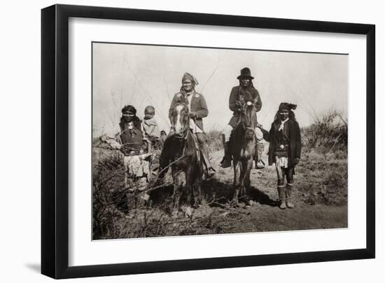 Geronimo (Goyathlay, "One who Yawns"), 1829-1909 Apache Indian Chief-null-Framed Giclee Print