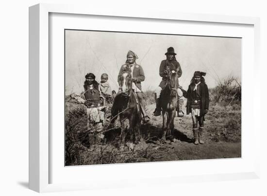 Geronimo (Goyathlay, "One who Yawns"), 1829-1909 Apache Indian Chief-null-Framed Giclee Print