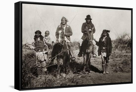 Geronimo (Goyathlay, "One who Yawns"), 1829-1909 Apache Indian Chief-null-Framed Stretched Canvas