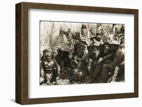 Geronimo Meeting with General Crook-C.S. Fly-Framed Photographic Print