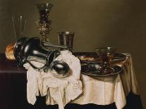 A Jan Steen' Jug, Conical Roemers on a Silver Stand and on a Pewter Plate, a Silver Chalice, a…-Gerret Willemsz. Heda-Giclee Print