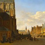 The Mauritshuis from the Langevijverburg, the Hague, with Hawking Party in the Foreground-Gerrit Adriaensz Berckheyde-Giclee Print