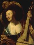 A Young Woman Playing the Viol-Gerrit Honthorst-Laminated Giclee Print