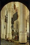 Interior of the Nieuwe Kerk in Delft with the Tomb of William the Silent, 1650-Gerrit Houckgeest-Stretched Canvas
