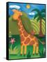 Gerry the Giraffe-Sophie Harding-Framed Stretched Canvas