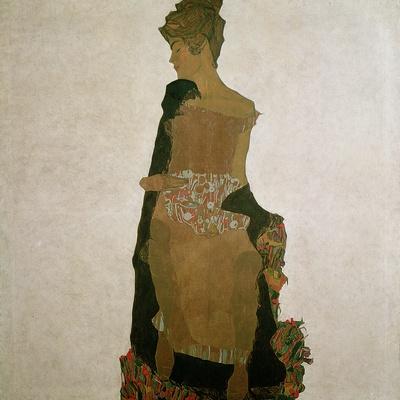 Famous artists art prints. Giclee Print Poster Portrait of Gerti Schiele Egon Schiele 1909