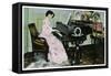 Gertie Millar, British Actress and Singer, Playing the Piano, C1890-1909-null-Framed Stretched Canvas
