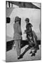 Gertrude Bell Beside Her Aeroplane-null-Mounted Photographic Print