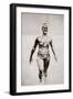Gertrude Ederle in Her Long-Distance Costume, Well Smeared with Grease, 1926-null-Framed Photographic Print